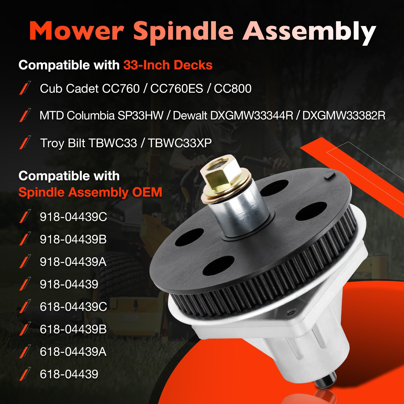 Amazon.com: 918-04439C Mower Deck Spindle Fits Cub Cadet CC760
